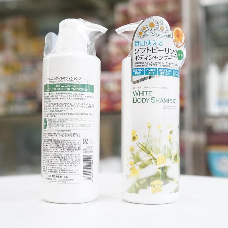 Sữa tắm trắng Manis White Body Shampoo Nhật Bản là sữa tắm dưỡng trắng da và dưỡng ẩm hoàn hảo cho làn da Á Đông.