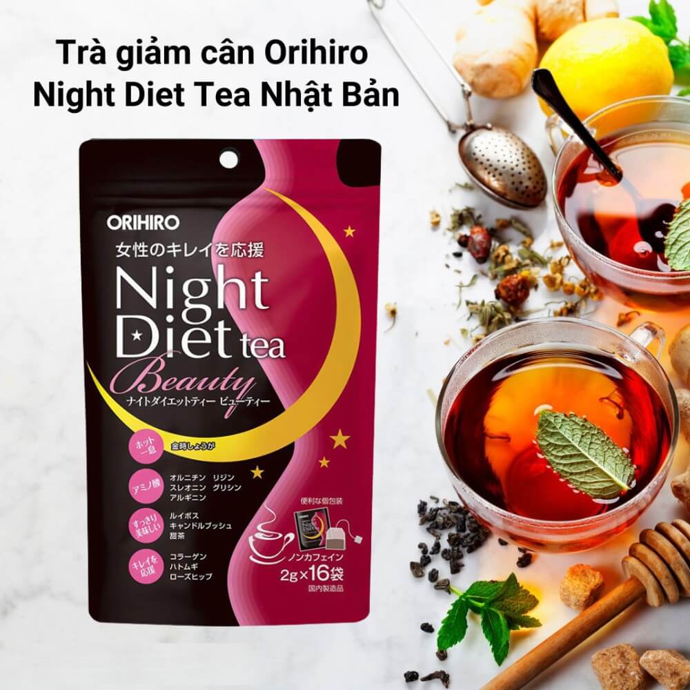 Trà giảm cân Night Diet collagen Nhật Bản 8 Trà giảm cân Night Diet collagen Nhật Bản