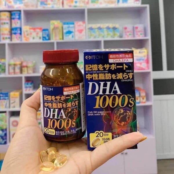 Viên uống DHA Itoh 1000 mg 120 viên Nhật Bản tăng cường trí nhớ người già