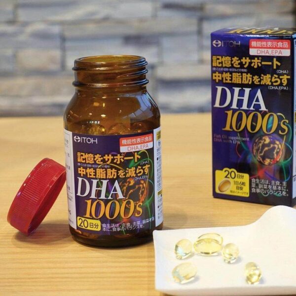 Viên uống DHA Itoh 1000 mg 120 viên Nhật Bản tăng cường trí nhớ người già