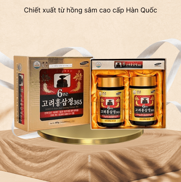 Cao Hồng Sâm 6 Năm 365 hộp 2 hũ Hàn Quốc ( 240gx2 hũ)