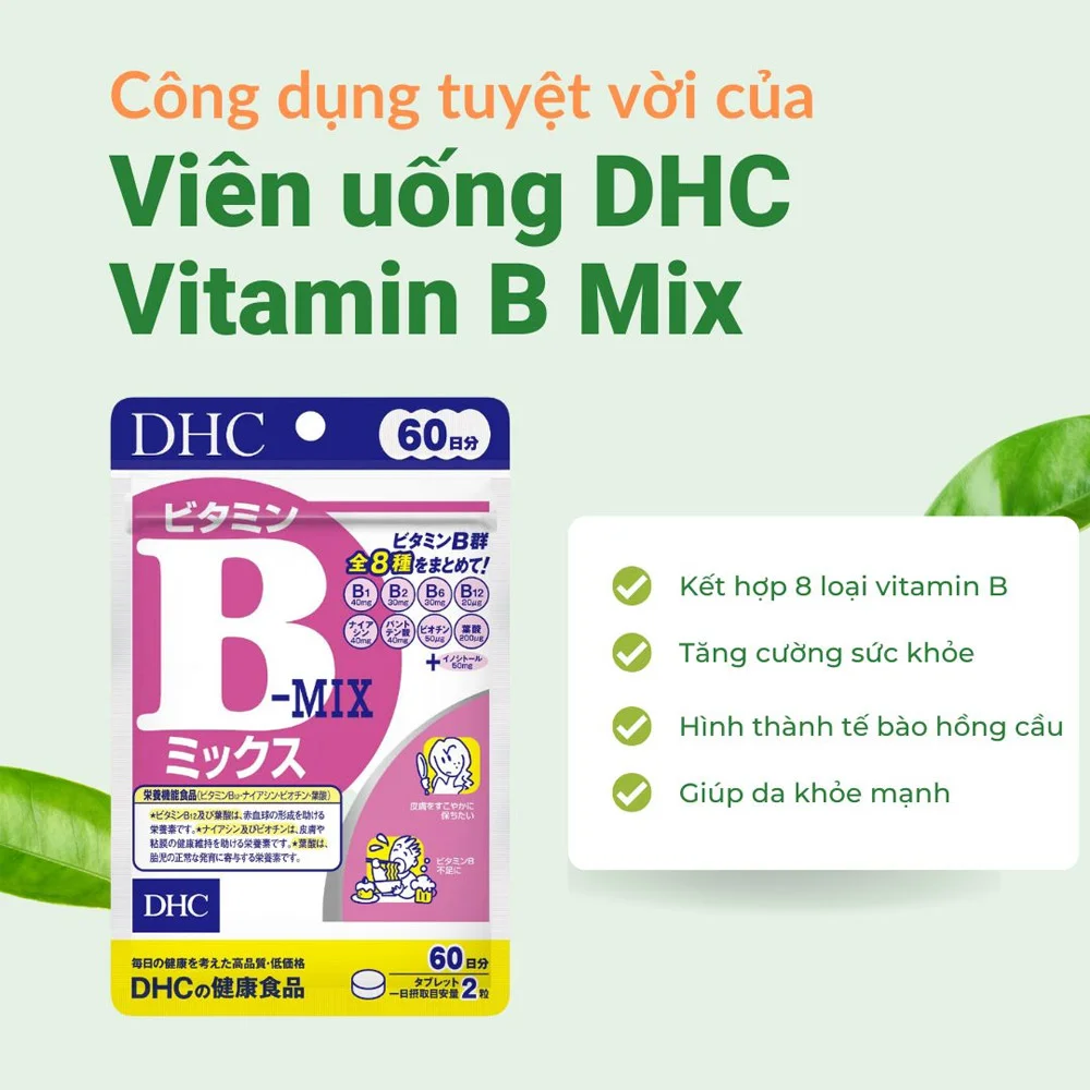 Viên uống DHC Vitamin B Mix Nhật Bản 60 ngày - Ảnh 3