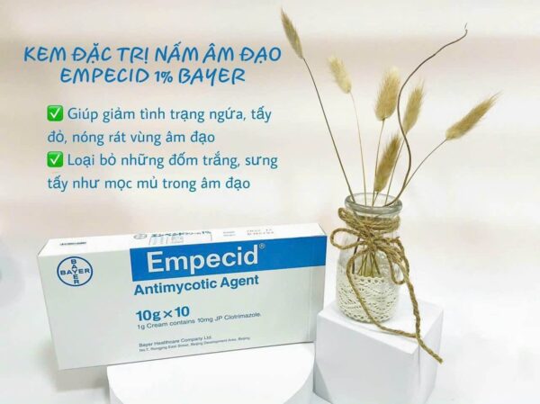 Kem đặc trị nấm âm đạo Empecid 1% Bayer 10g nội địa Nhật Bản /tuýp lẻ