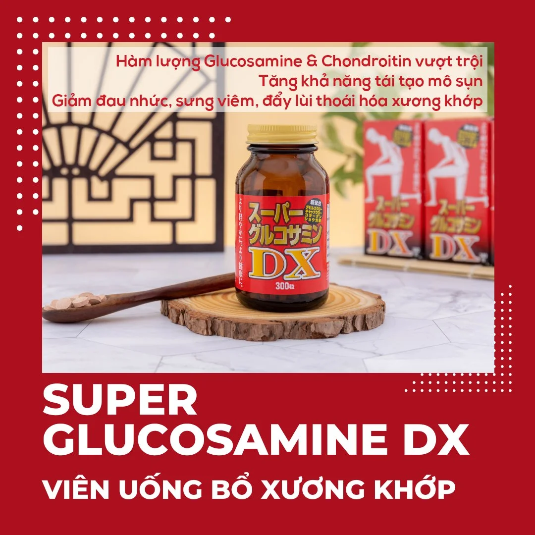 Viên uống xương khớp Super Glucosamine DX Hokoen Nhật Bản hỗ trợ và tăng cường bảo vệ sụn khớp 3 mời quý khách ghé thăm jemart.com.vn để mua sản phẩm chính hãng