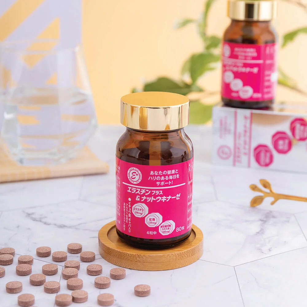 Viên uống phòng chống đột quỵ Elastin Plus & Nattokinase Hokoen tăng cường tuần hoàn máu, ổn định huyết áp 4 viên uống hỗ trợ điều trị đột quỵ hokoen elastin plus nattokinase (1)