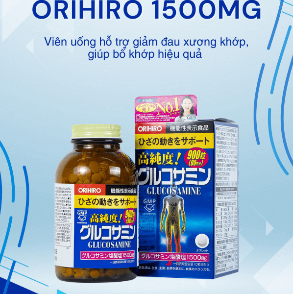 Viên uống xương khớp Glucosamine Orihiro Nhật 1500mg (900 viên)