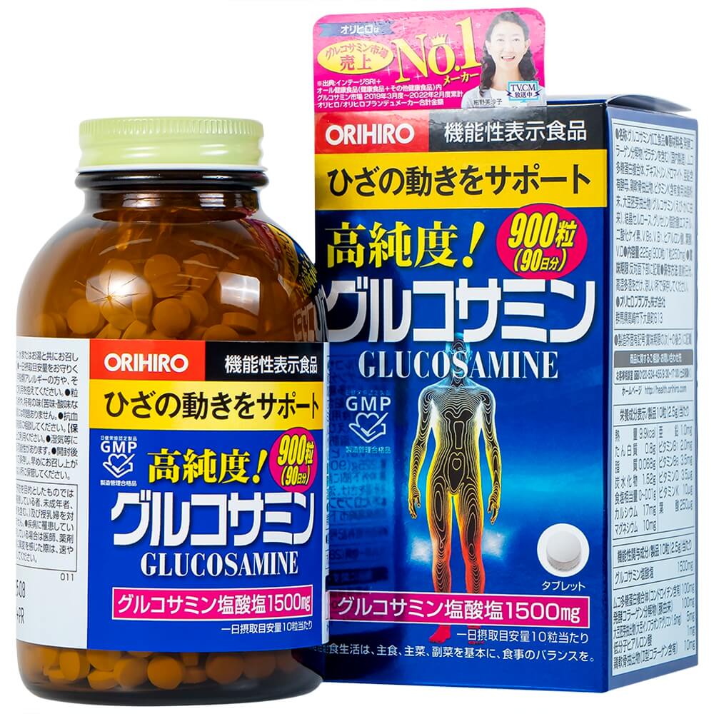 Viên uống xương khớp Glucosamine Orihiro Nhật 1500mg (900 viên) 14 Viên uống xương khớp Glucosamine Orihiro Nhật 1500mg (900 viên)