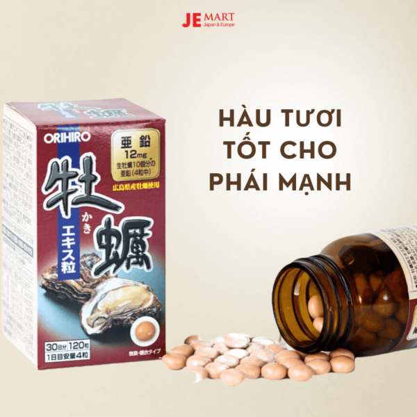 Viên uống Tinh Chất Hàu Tươi Orihiro 120 Viên Nhật Bản