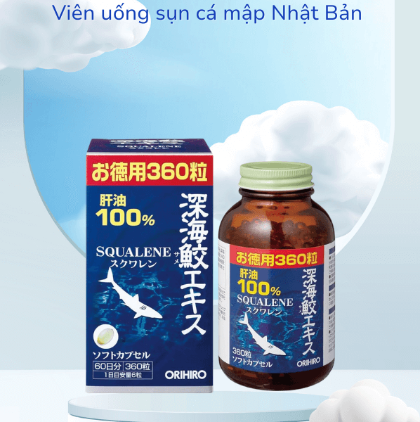 Viên uống Orihiro Squalene 360 viên Nhật Bản