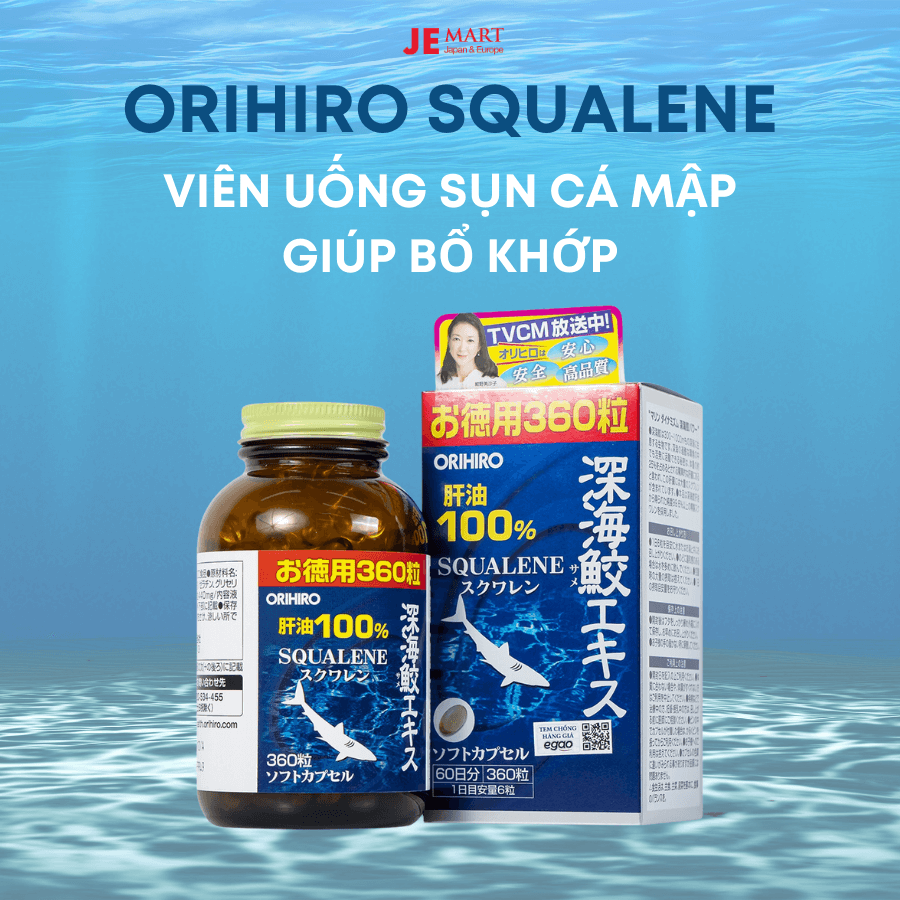 Viên uống Orihiro Squalene 360 viên Nhật Bản 9 Viên uống Orihiro Squalene 360 viên Nhật Bản