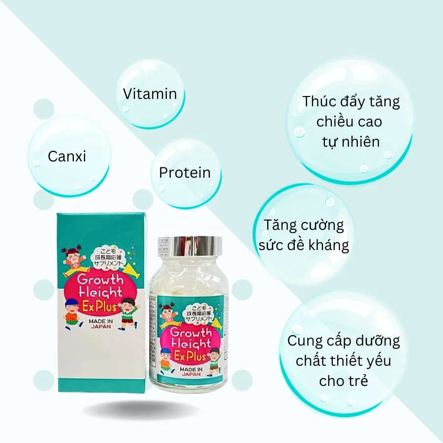Viên uống hỗ trợ tăng chiều cao Growth Height EX Plus lọ 300 viên 11 Viên uống hỗ trợ tăng chiều cao Growth Height EX Plus lọ 300 viên