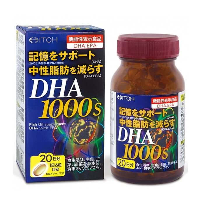 Viên uống bổ não DHA 1000mg ITOH Nhật Bản 1 Viên uống bổ não DHA 1000mg ITOH Nhật Bản